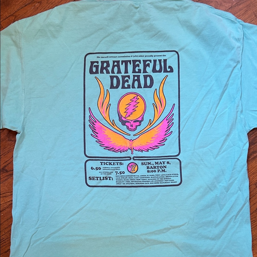 Grateful Dead Teal Concert Graphic Tee